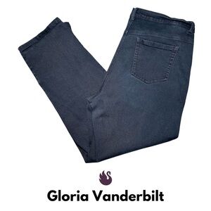 Gloria Vanderbilt Womens Black Jeans Size 16W High Rise Amanda Denim #159